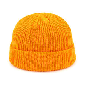 Gorro de Punto Acanalado Unisex Y2K Casual, Color Negro Sólido, con Borde, Gorro de Invierno, Tejido Común, Precio al por Mayor para Adultos - Product Image 6