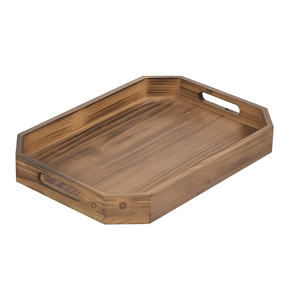 Plateau octogonal en bois de qualité supérieure pin acacia mangue noyer pour le stockage domestique idéal pour le dessert assiette à dîner plateau de service - Product Image 6