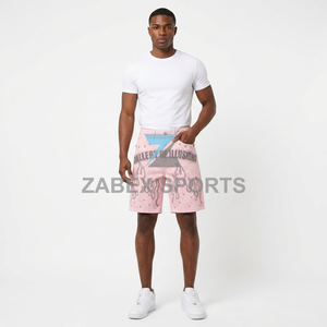 Shorts en jean de luxe pour hommes, décorés de strass, en coton premium, style streetwear décontracté, shorts d'été, fabricant de vêtements OEM ODM - Product Image 6