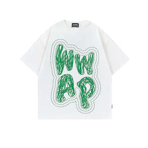 เสื้อยืดเฮฟวี่เวท พิมพ์ลายกราฟิก ล้างสีแบบแอซิดวอช สำหรับผู้ชาย เสื้อยืดทรงบ็อกซี่ ครอป หรูหรา - Product Image 2