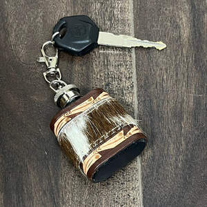 Mini botellas de cadera de cuero genuino de vaca, hechas a mano, con llavero, accesorio de regalo para eventos y obsequios, gran éxito de ventas en la Expo de marzo de 2026 - Product Image 4