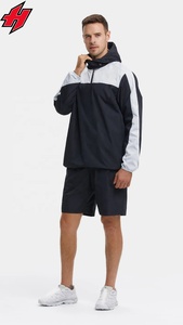 Premium Quality Windproof Men Zipper <b>Jackets</b> <b>Short</b> Tracksuit Custom Breathable Windbreaker <b>Shorts</b> Sets - Product Image 2