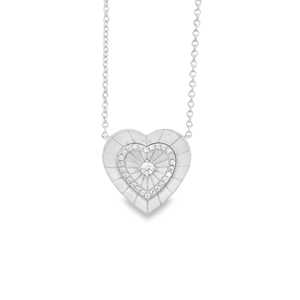 Collier pendentif cœur soleil en diamant, breloque diamant de laboratoire, collier superposable, usage quotidien, chaîne en or massif 14K 18K - Product Image 5