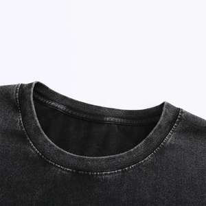 T-shirt en coton épais vintage streetwear à imprimé puff, coupe oversize, effet délavé à l'acide - Product Image 3