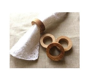 Anillo de Servilleta Redondo de Madera Ecológica, Decoración Hecha a Mano, Porta Servilletas Decorativo para Cocina, Hotel, Restaurante - Product Image 1