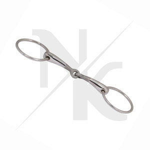 Bocado de Anillas Sueltas Premium para Caballo, de Acero Inoxidable, con Doble Articulación, para Entrenamiento de Equitación, Accesorios Ecuestres, Bocado OEM - Product Image 3