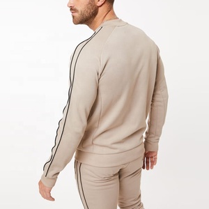 Chándales deportivos bordados personalizados al por mayor para hombre, chándales lisos con manga raglán y cremallera completa - Product Image 4