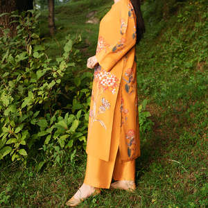 เสื้อเบลเซอร์ผ้าไหมพิมพ์ลายดิจิทัลสำหรับผู้หญิง2ชิ้น PW4079 - Product Image 3