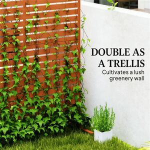 Schermo Decorativo Marrone e Recinzione per la Privacy, Rete da Giardino Esterna con Supporto per Piante - Product Image 2