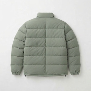 Chaqueta Acolchada Verde Oliva para Hombre, Cuello Alto, Cierre de Cremallera, Cortavientos, Abrigo Casual de Invierno, Corte Regular, Relleno de Poliéster - Product Image 2