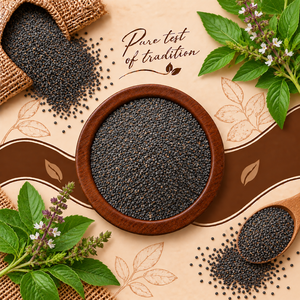 Graines de sésame noir naturel en vrac, ingrédient de qualité alimentaire pour la pâtisserie, la cuisine, la nutrition et la transformation alimentaire - Product Image 1