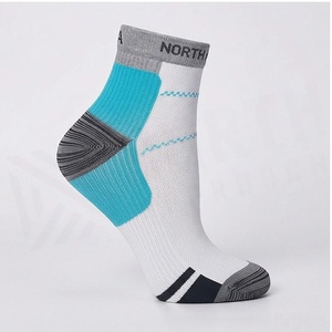 NORTH APPROACH Ankle <b>Socks</b> White Teal Breathable <b>Running</b> <b>Socks</b> for Adults Summer Season - Product Image 3