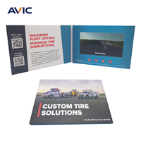 Brochure vidéo numérique personnalisée avec écran LCD HD, album, carte d'invitation de mariage, carte postale pour la promotion des entreprises
