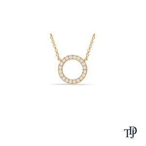 Anillo Colgante de Oro 14K con Diamantes Naturales Infinitos, Elegante Dije de Diamantes con Baño en V para un Estilo Moderno a Bajo Precio - Product Image 1