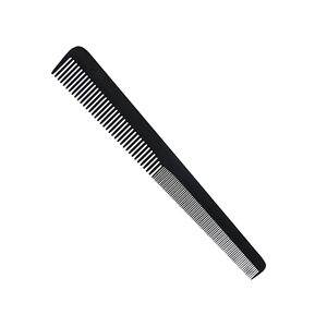 Peignes de coiffure professionnels Gloway, en plastique, larges, à dents fines, noirs, coniques, pour salon de coiffure - Product Image 1