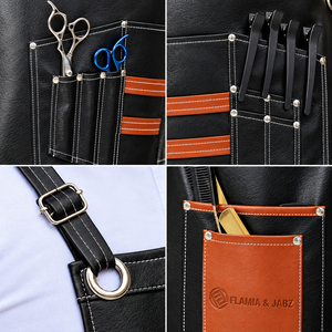 Tablier en toile sans manches avec plusieurs poches pour barbiers et toilettage d'animaux – Classique, réutilisable, tissé, pour usage quotidien - Product Image 2