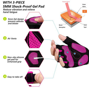 High Demand Men's Cycling Gloves Anti <b>Slip</b> Breathable Microfiber <b>Half</b> Finger for Bicycle Racing Weight Lifting Training - Product Image 3