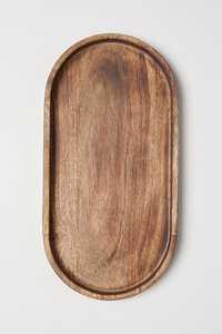 Wooden <b>Tray</b> For Serving Tea Cookie <b>Snacks</b> Restaurant Cafe Supplies Dishwasher Safe Handmade Decorative <b>Trays</b> & Platter Natural - Product Image 4