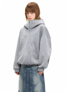 เสื้อแจ็คเก็ตมีฮู้ดแบบซิป น้ำหนัก 550 กรัม เนื้อผ้าบางเบา ทรงโอเวอร์ไซส์ สำหรับฤดูใบไม้ร่วงและฤดูหนาว สำหรับผู้ชายและผู้หญิง - Product Image 2