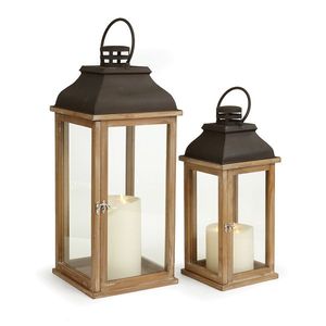 Outdoor Lantern Wood and <b>Rope</b> - Product Image 4