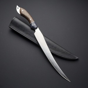 12-inch hand-forged Stainless steel fillet <b>knife</b> Camel <b>bone</b> <b>handle</b> hunting <b>knife</b> Razor sharp OEM service fillet <b>knife</b> - Product Image 1