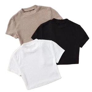 ROP op-shirt _ Olid Color 2023 Full leleeve rerew cuello YM itted opted aadies - Product Image 1