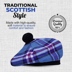 Gorro Tradicional Escocés de Lana Tam o' Shanter con Pompón, Tartán de Clan, Personalizado, Venta al Por Mayor - Product Image 5