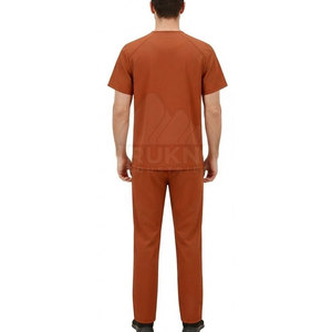 Stylish Men Scrub Set Knitted Medical Uniform Hospital Workwear Healthcare Clothing Nursing <b>Doctor</b> <b>Outfit</b> Wholesale Supplier - Product Image 4
