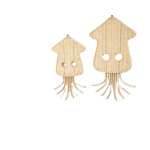 Decoración de Pared de Ratán Tejida a Mano Ecológica al por Mayor, Decoración de Habitación Infantil con Temática Oceánica, Decoración de Cuarto de Bebé, Arte de Pared Natural Hecho a Mano - Product Image 2