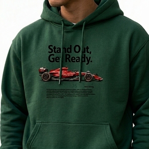 Sudadera con capucha de algodón y felpa para hombre, diseño de logotipo frontal, corte holgado, estampado digital, informal, con logotipo personalizado - Product Image 5