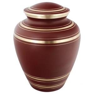 Urne funéraire en laiton bronze de qualité supérieure avec élégants accents dorés pour cendres humaines – Contenant pour hommage éternel - Product Image 2