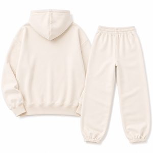 Conjunto Deportivo de Felpa para Mujer al por Mayor, Sudadera con Capucha y Pantalones Anchos, 100% Algodón, Ropa de Estar por Casa, OEM, Conjunto Deportivo Personalizado - Product Image 4