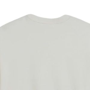 เสื้อสเวตเชิ้ตคอกลมสีขาวสำหรับผู้ชาย ผลิตจากผ้าฝ้ายรีไซเคิล เป็นมิตรต่อสิ่งแวดล้อม คุณภาพพรีเมียม แขนยาว สวมใส่สบาย เหมาะสำหรับทุกวัน - Product Image 4