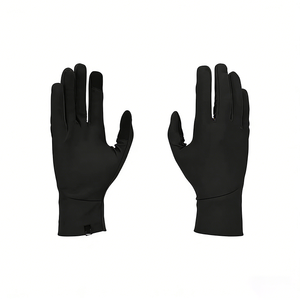 Gants de cyclisme unisexes en polaire polyester avec logo personnalisé, antidérapants, à doigts complets, noirs, pour le ski et la pêche, vente en gros - Product Image 5