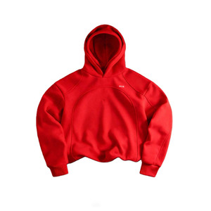 Sweat-shirts tendance à double couche avec coutures apparentes pour hommes, coupe oversize, en molleton de coton épais, manches raglan, style streetwear, fourniture OEM - Product Image 1
