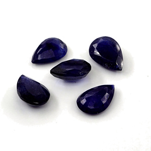 Saphirs bleus naturels de Bangkok, taille poire calibrée 9x11mm, pierres précieuses de saphir bleu naturel facettées pour la création de bijoux - Product Image 3
