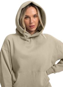 ARKE ENTERPRISES Sudadera Casual para Mujer, Hombros Caídos, Capucha, Talla Grande, Manga Corta, Mezcla de Algodón, Impresión Personalizada, Ecológica - Product Image 2