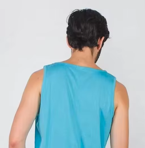 เสื้อกล้ามผู้ชายไซส์ใหญ่ สีน้ำเงิน พิมพ์ลายโลโก้แบบซับลิเมชั่น คอกลม สไตล์ลำลอง ผ้าถักโพลีเอสเตอร์ - Product Image 6