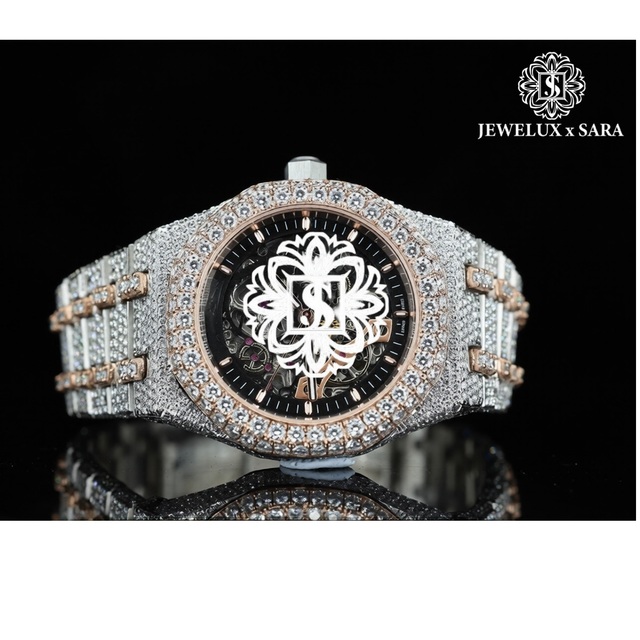 Fully Automatic Two Tone CVD Diamond Watches Indian Manufacture Special Bust Down for Man Iced Out 41MM Mechanical ETA Unisex