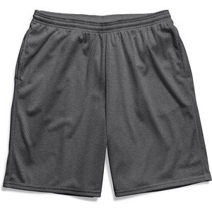 Shorts de basketball classiques en mesh pour hommes, gris marine, taille élastique, respirants, légers, vente en gros, OEM, shorts de jogging personnalisés pour hommes - Product Image 4