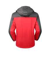 Veste d'hiver pour homme, coupe-vent, imperméable, doublée en polaire, avec poches, col montant, veste chaude à capuche, veste de ski pour homme