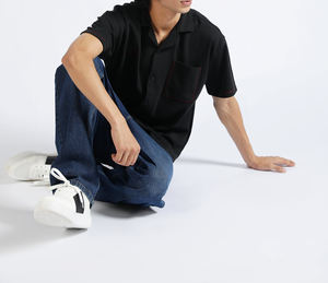 2026 Factory Wholesale Custom Men Short Sleeve for Shirt 100% Cotton Knitted Screen Printed Breathable StreetwearPolo T-shirt - Product Image 5