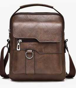 Maletín Ligero de Cuero Genuino para Hombre y Bolsa de Mensajero para Negocios con Cierre de Cremallera, Diseño Duradero, Color Marrón, para Viaje - Product Image 5