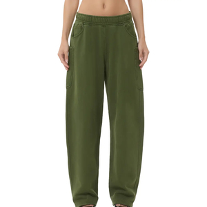 Wholesale Custom Logo Plain Oversized Contrast Piping Heavyweight Woolen Embroidery Jogger Sweatpants Loose OEM 100% Cotton - Product Image 5