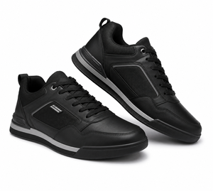 Zapatillas Deportivas Casuales de Piel Genuina para Hombre, con Cordones, Suela de Goma Acolchada y Antideslizante, para Primavera, Otoño e Invierno - Product Image 1