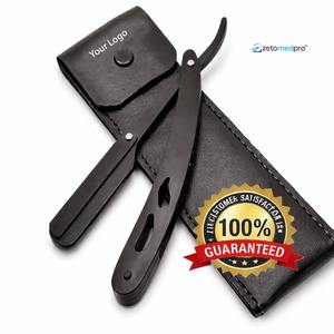 Rasoir professionnel à lame droite Zetomed Pro pour barbier, lame simple, acier inoxydable de haute qualité, stérilisation à haute température - Product Image 1