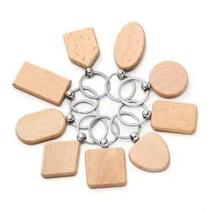 Best Quality Wood Keychain Wood Keychain Blank Sublimation House <b>Square</b> Round Wood Keyring Hot Sale - Product Image 1