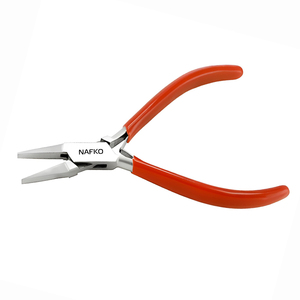 High Quality Slim Line Flat <b>Nose</b> Pliers 120mm Stainless Steel Precision Tool PVC Handle DIY Wire Bending Jewelry Tool Supplier - Product Image 1