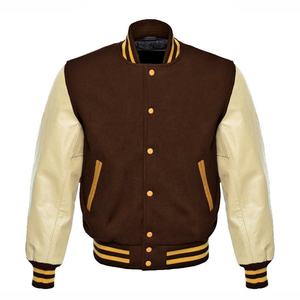 Veste de baseball sur mesure de haute qualité, broderie chenille, col montant, style Letterman, pour hommes. - Product Image 1