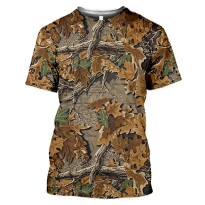 Chemise de chasse légère et imperméable à col ras du cou et manches courtes, fabrication professionnelle, impression numérique personnalisée pour le printemps - Product Image 1